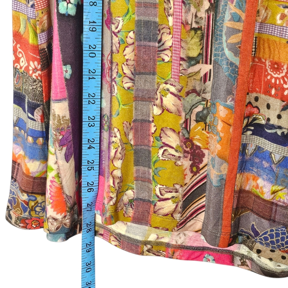 Johnny Was Patchwork Puff Sleeve Sonnet Bamboo We… - image 5